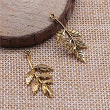WYSIWYG 10pcs 30x16mm Branch Leaf Pendant Branch Charm Branch Pendant Vintage DIY Accessories For Jewelry Making