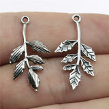 WYSIWYG 10pcs 30x16mm Branch Leaf Pendant Branch Charm Branch Pendant Vintage DIY Accessories For Jewelry Making