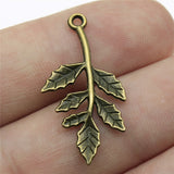WYSIWYG 10pcs 30x16mm Branch Leaf Pendant Branch Charm Branch Pendant Vintage DIY Accessories For Jewelry Making