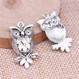WYSIWYG 10pcs 30x16mm Owl Charms For Jewelry Making Antique Silver Plated Antique Bronze Color Jewelry Findings