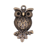 WYSIWYG 10pcs 30x16mm Owl Charms For Jewelry Making Antique Silver Plated Antique Bronze Color Jewelry Findings