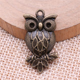 WYSIWYG 10pcs 30x16mm Owl Charms For Jewelry Making Antique Silver Plated Antique Bronze Color Jewelry Findings