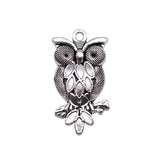 WYSIWYG 10pcs 30x16mm Owl Charms For Jewelry Making Antique Silver Plated Antique Bronze Color Jewelry Findings