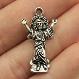 WYSIWYG 10pcs 30x17mm Maya Charms Antique Silver Color Pendant Charms For Jewelry Making Jewelry Findings