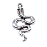 WYSIWYG 10pcs 30x18mm Antique Silver Color Snake Charms For Jewelry Making