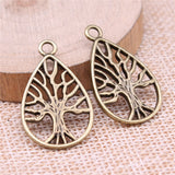 WYSIWYG 10pcs 30x18mm Antique Silver Color Tree Of Life Charms Pendant For Jewelry Making DIY Jewelry Findings