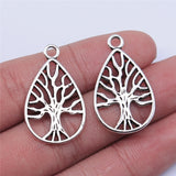 WYSIWYG 10pcs 30x18mm Antique Silver Color Tree Of Life Charms Pendant For Jewelry Making DIY Jewelry Findings