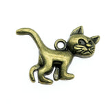 WYSIWYG 10pcs 30x22mm Pendant Cat Despise Cat Charm Pendants For Jewelry Making Antique Silver Color Cat Pendants