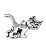 WYSIWYG 10pcs 30x22mm Pendant Cat Despise Cat Charm Pendants For Jewelry Making Antique Silver Color Cat Pendants