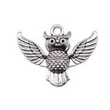 WYSIWYG 10pcs 30x24mm Owl Charms For Jewelry Making Antique Silver Plated Antique Bronze Color Jewelry Findings