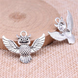 WYSIWYG 10pcs 30x24mm Owl Charms For Jewelry Making Antique Silver Plated Antique Bronze Color Jewelry Findings