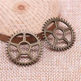 WYSIWYG 10pcs 30x30mm Gear Charms Pendants For Jewelry Making DIY Jewelry Findings Jewelry Accessories