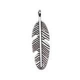 WYSIWYG 10pcs 30x9mm Antique Silver Color Feather Charm Pendant DIY Jewelry Making Accessories