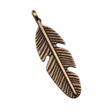 WYSIWYG 10pcs 30x9mm Antique Silver Color Feather Charm Pendant DIY Jewelry Making Accessories