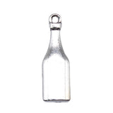 WYSIWYG 10pcs 30x9mm Antique Silver Color Wine Bottle Charms For Jewelry Making