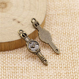 WYSIWYG 10pcs 30x9mm Pendant Watch Men Men Watch Charm Pendants For Jewelry Making Antique Silver Color Watch Pendants