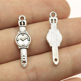 WYSIWYG 10pcs 30x9mm Pendant Watch Men Men Watch Charm Pendants For Jewelry Making Antique Silver Color Watch Pendants