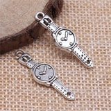 WYSIWYG 10pcs 30x9mm Pendant Watch Men Men Watch Charm Pendants For Jewelry Making Antique Silver Color Watch Pendants