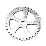 WYSIWYG 10pcs 31mm Pendant Steampunk Gear Steampunk Gear Charm Pendants For Jewelry Making Antique Silver Color Gear Pendants