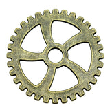 WYSIWYG 10pcs 31mm Pendant Steampunk Gear Steampunk Gear Charm Pendants For Jewelry Making Antique Silver Color Gear Pendants