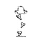 WYSIWYG 10pcs 31x10mm Hearts Charms Antique Silver Color Pendant Charms For Jewelry Making Jewelry Accessories