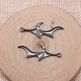 WYSIWYG 10pcs 31x12mm Gun Black Color Demon Wings Dragon Wings Bat Wings Charms For Jewelry Making