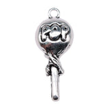 WYSIWYG 10pcs 31x13mm Lollipop Charms For Jewelry Making Antique Silver Plated Antique Bronze Color Jewelry Findings