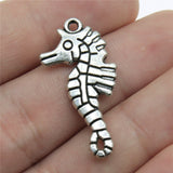 WYSIWYG 10pcs 31x16mm Double Sided Hippocampal Charms DIY Antique Silver Color Antique Bronze Color For Jewelry Making