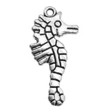 WYSIWYG 10pcs 31x16mm Double Sided Hippocampal Charms DIY Antique Silver Color Antique Bronze Color For Jewelry Making