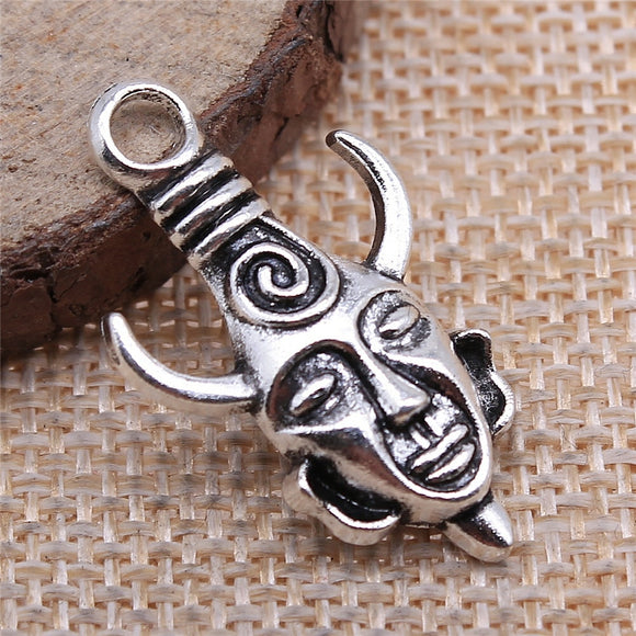 WYSIWYG 10pcs 31x18mm Tauren Noodles Wizard Horde Shaman Charms Antique Silver Color Charms EF3700