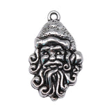 WYSIWYG 10pcs 31x19mm Christmas Santa Claus Charms For Jewelry Making 2 Colors Antique Silver Plated Antique Bronze Plated