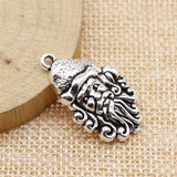 WYSIWYG 10pcs 31x19mm Christmas Santa Claus Charms For Jewelry Making 2 Colors Antique Silver Plated Antique Bronze Plated