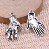 WYSIWYG 10pcs 31x20mm 2 Colors Mysterious Eye Palm Charms For Jewelry Making DIY Jewelry Findings