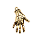 WYSIWYG 10pcs 31x20mm 2 Colors Mysterious Eye Palm Charms For Jewelry Making DIY Jewelry Findings