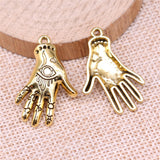 WYSIWYG 10pcs 31x20mm 2 Colors Mysterious Eye Palm Charms For Jewelry Making DIY Jewelry Findings