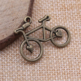 WYSIWYG 10pcs 31x23mm 3 Colors Antique Gold Color Antique Silver Color Antique Bronze Bike Charm Bicycle Pendant Bicycle Charm