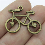 WYSIWYG 10pcs 31x23mm 3 Colors Antique Gold Color Antique Silver Color Antique Bronze Bike Charm Bicycle Pendant Bicycle Charm