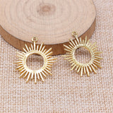 WYSIWYG 10pcs 31x25mm Gold Color Sun Charms For Jewelry Making