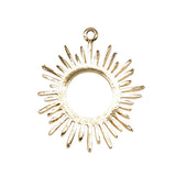 WYSIWYG 10pcs 31x25mm Gold Color Sun Charms For Jewelry Making