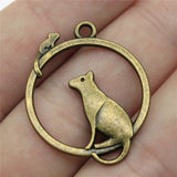 WYSIWYG 10pcs 31x26mm Pendant Mouse Mouse Charm Pendants For Jewelry Making Antique Silver Color Mouse Pendants