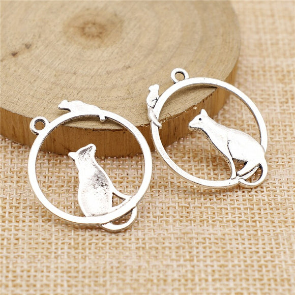 WYSIWYG 10pcs 31x26mm Pendant Mouse Mouse Charm Pendants For Jewelry Making Antique Silver Color Mouse Pendants