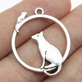 WYSIWYG 10pcs 31x26mm Pendant Mouse Mouse Charm Pendants For Jewelry Making Antique Silver Color Mouse Pendants