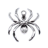 WYSIWYG 10pcs 31x28mm Antique Silver Color Spider Charms For Jewelry Making