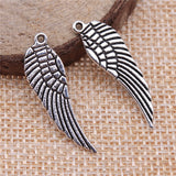 WYSIWYG 10pcs 31x9mm Double Sided Angel Wing Pendants Wings Charms For Jewelry Making Wing Pendants 2 Colors
