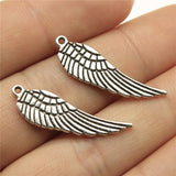 WYSIWYG 10pcs 31x9mm Double Sided Angel Wing Pendants Wings Charms For Jewelry Making Wing Pendants 2 Colors