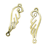 WYSIWYG 10pcs 32x10mm Wing Connector Charms Antique Gold Color For DIY Jewelry Making Charms Pendant Jewelry Findings