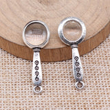 10pcs 32x13mm Antique Silver Color Magnifying Glass Charms For Jewelry Making