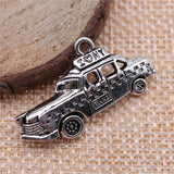 10pcs 32x17mm 2 Colors Antique Silver Color Antique Bronze Plated Taxi Charm I Heart Ny Taxi Charm Car Charm EF4197
