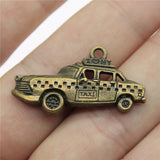 10pcs 32x17mm 2 Colors Antique Silver Color Antique Bronze Plated Taxi Charm I Heart Ny Taxi Charm Car Charm EF4197