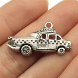 10pcs 32x17mm 2 Colors Antique Silver Color Antique Bronze Plated Taxi Charm I Heart Ny Taxi Charm Car Charm EF4197